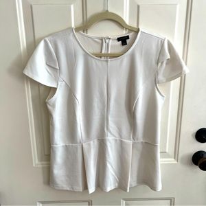 Ann Taylor Factory Peplum Blouse sz M